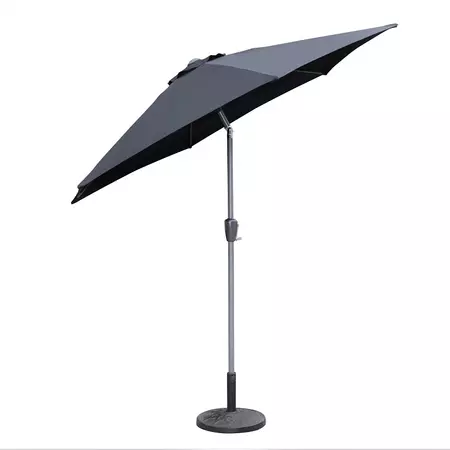 Sturdi Aluminium Crank & Tilt Round Parasol 2.5m - Grey - image 2