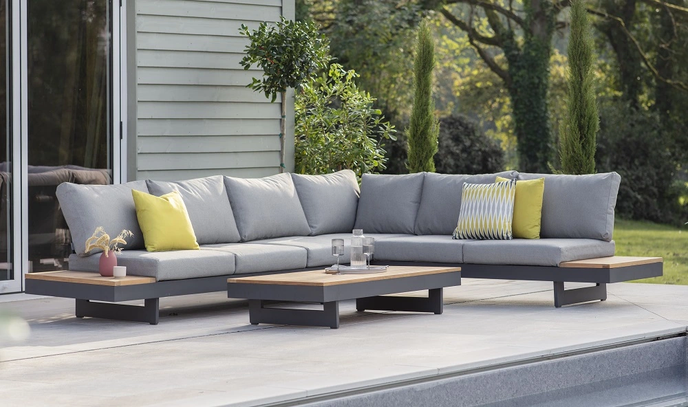 Vilamoura LShape Sofa with Rectangular Coffee Table Set Millbrook